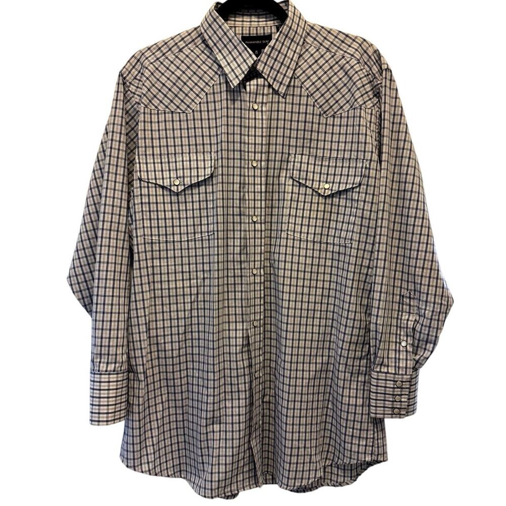 Panhandle Slim Men's Multicolor Long Sleeve Cowboy Snap Button Up L 16-33 large